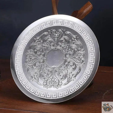 Théière dragon et tasses en argent | Théières à la folie